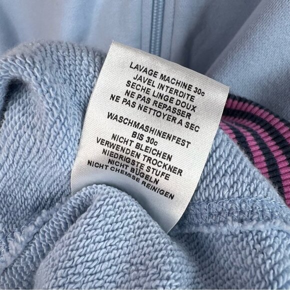 Burton sweater hoodie zip up vintage zipper Women's Light Blue Bomber Jacket - Picture 10 of 12